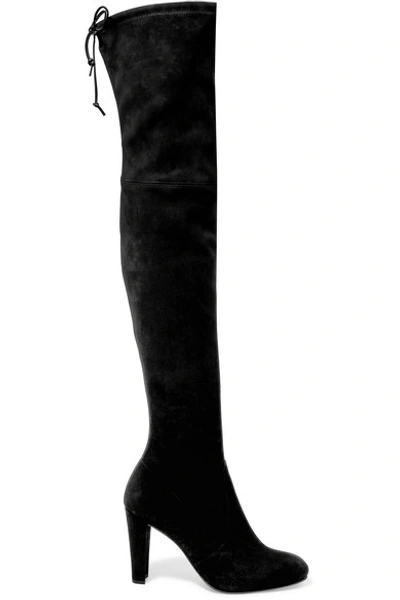 Shop Stuart Weitzman Highland Stretch-suede Over-the-knee Boots