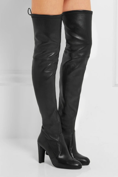 Shop Stuart Weitzman Highland Leather Over-the-knee Boots