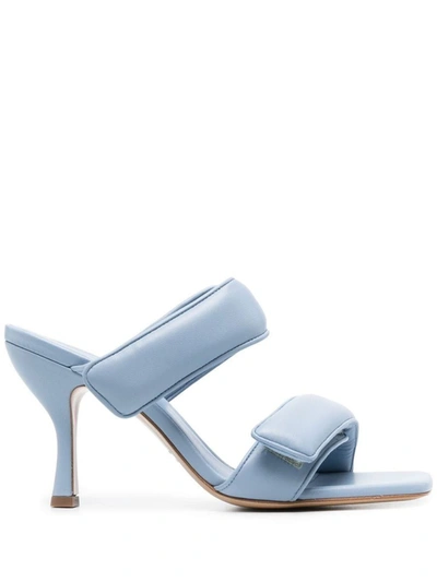 Shop Gia Borghini Perni Leather Sandals In Clear Blue