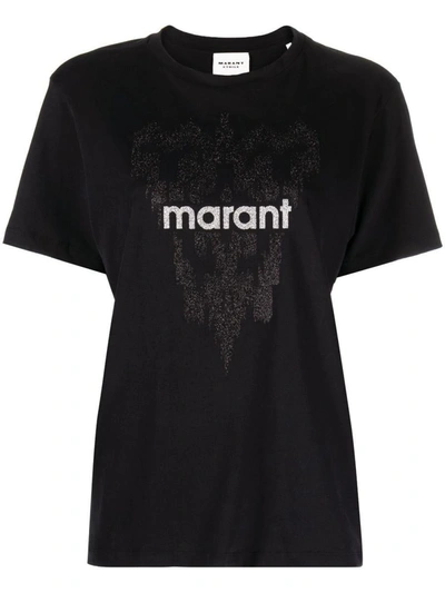 Shop Isabel Marant Étoile Zewel Printed T-shirt In Black