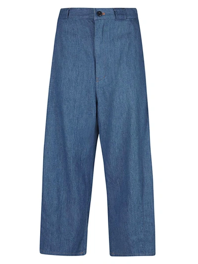Shop Sarahwear Cotton Tulip Trousers In Blue