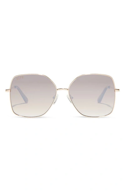 Shop Diff Beatrice Geometric Sunglasses In Gold