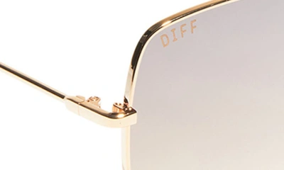 Shop Diff Beatrice Geometric Sunglasses In Gold