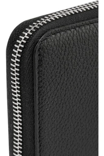 Shop Saint Laurent Rive Gauche Textured-leather Continental Wallet