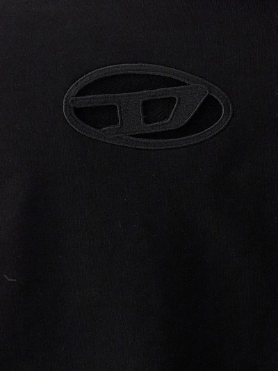 Shop Diesel F-slimmy Cropped Sweatshirt In Black