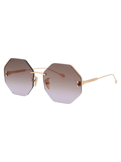 Shop Isabel Marant Sunglasses In 000qr Rose Gold