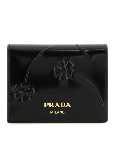 Shop Prada Wallet In Patent Leather In Black