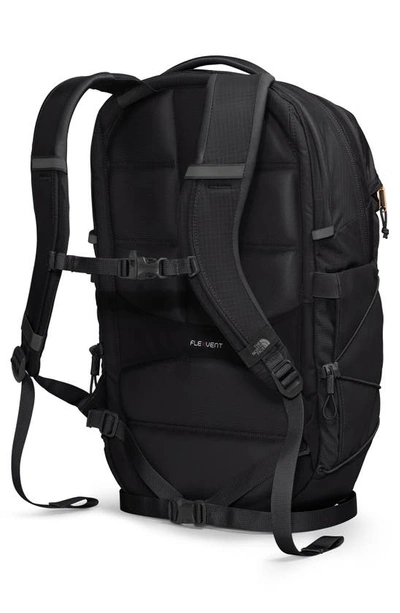 Shop The North Face Borealis Water Repellent Luxe Backpack In Tnf Black/ Coral Metallic