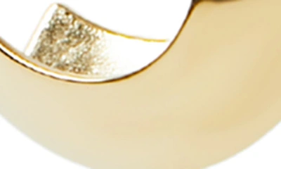 Shop Argento Vivo Sterling Silver Knife Edge Hoop Earrings In Gold