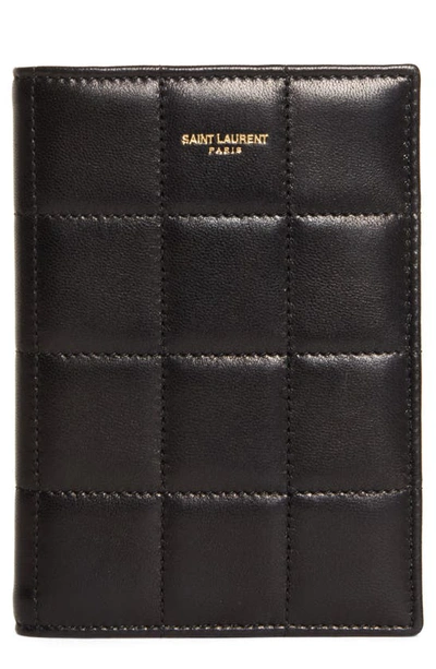 Saint Laurent Quilted Leather Passport Case
