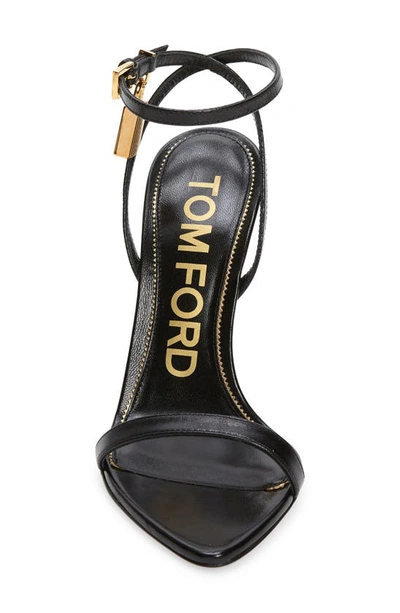 Tom Ford Padlock 85 Naked Pointy Sandals In Calf Leather In Black
