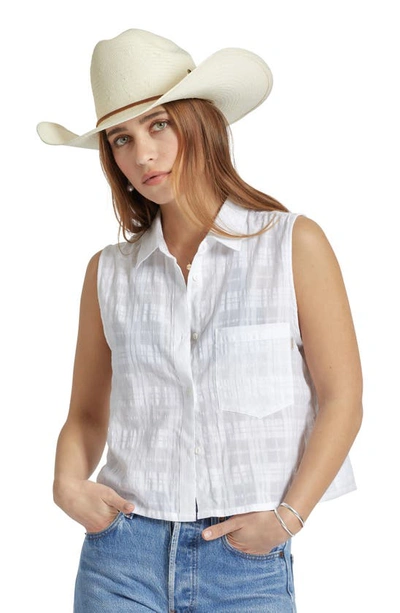 Shop Brixton El Paso Straw Cowboy Hat In Off White