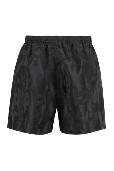 Shop Alexander Mcqueen Nylon Swim Shorts In Black