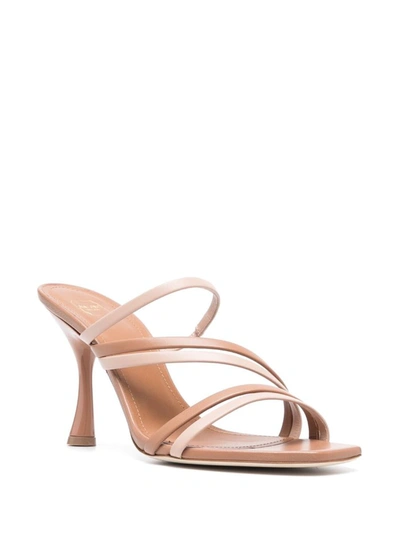 Shop Malone Souliers Tami 90 Leather Mules In Powder