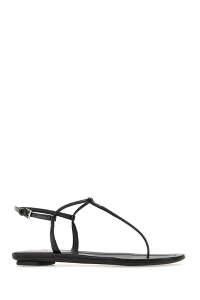 Prada Thong-strap Flat Sandals In Black
