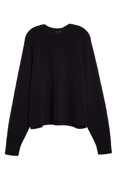 Shop Y-3 Organic Cotton Blend Crewneck Sweater In Black