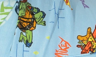 Shop Bellabu Bear Kids' Teenage Mutant Ninja Turtles Fitted Convertible Footie Pajamas In Blue
