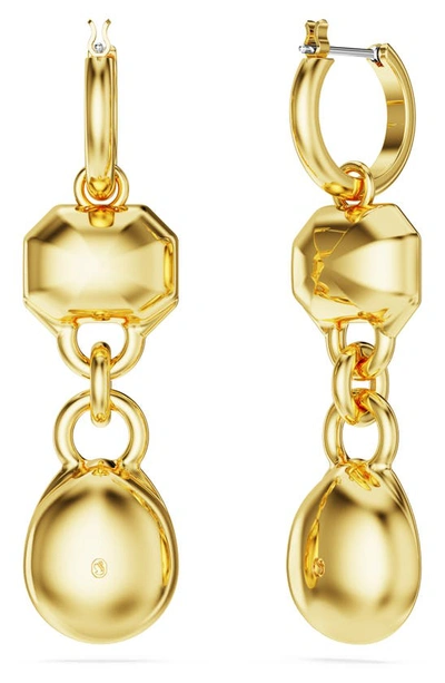 Shop Swarovski Dextera Crystal Drop Earrings In Gold