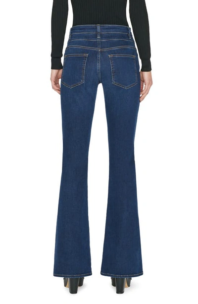 Shop Frame Double Waistband High Waist Flare Jeans In Majesty