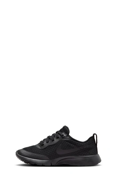 Shop Nike Kids' Tanjun Ez Sneaker In Black/ Black/ Black