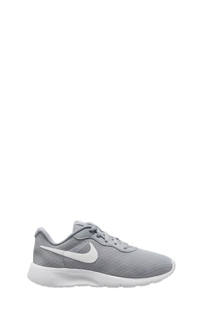 Shop Nike Kids' Tanjun Ez Sneaker In Wolf Grey/ White/ White