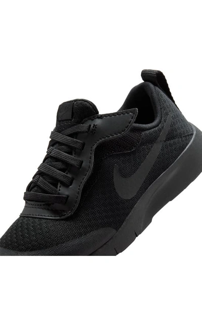 Shop Nike Kids' Tanjun Ez Sneaker In Black/ Black/ Black