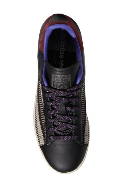 Shop Adidas Originals Stan Smith Patchwork Sneaker In Core Black/ Red/ Clear Granite