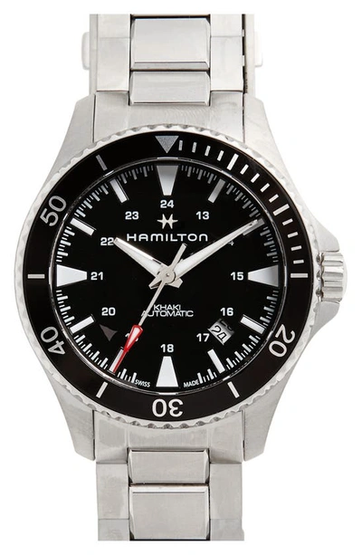 Hamilton Khaki Automatic Bracelet Watch, 40mm In Silver/ Black/ Silver