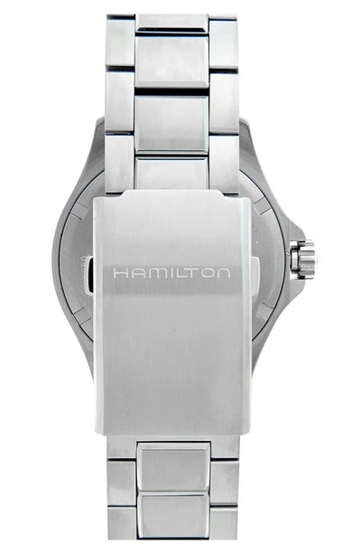 Shop Hamilton Khaki Automatic Bracelet Watch, 40mm In Silver/ Black/ Silver