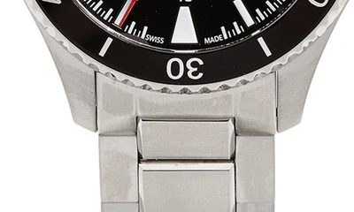 Shop Hamilton Khaki Automatic Bracelet Watch, 40mm In Silver/ Black/ Silver