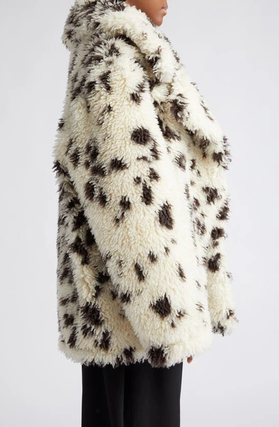 Shop Stella Mccartney Wool Blend Faux Fur Jacket In 9200 Cream
