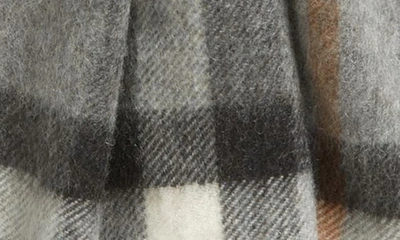 Shop Burberry Giant Check Cashmere Scarf In Grey