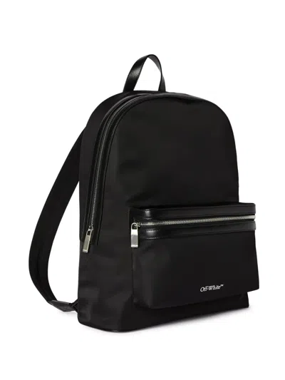 Off-white Core Leather-trimmed Shell Backpack In Black