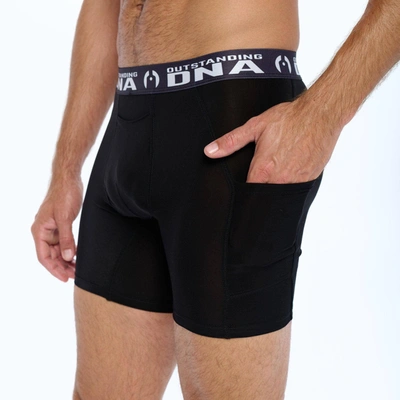 Shop Outstanding Dna Outstanding Boxer Brief With Pockets Men 7" In Black
