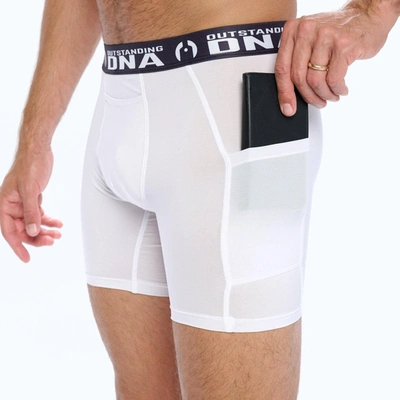 Shop Outstanding Dna Outstanding Boxer Brief With Pockets Men 7" In White
