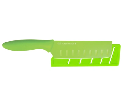Shun Kai Pure Komachi 2 5.5 Inch Nakiri Knife With Safety Sheath, Green