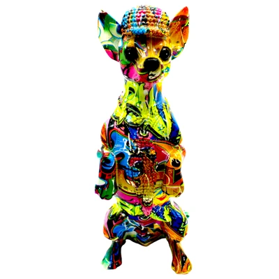 Shop Interior Illusion Plus Interior Illusions Plus Street Art Chihuahua Standing On Hind Legs - 12in Tall