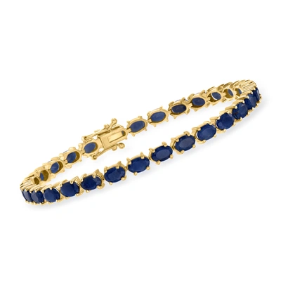 Ross-simons Sapphire Bracelet In 18kt Gold Over Sterling In Gold