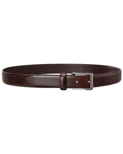 Shop Brass Mark Leather Belt In Brown