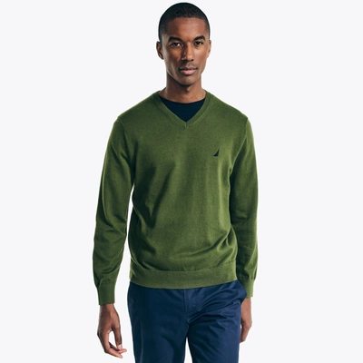 Shop Nautica Mens Navtech V-neck Sweater In Green