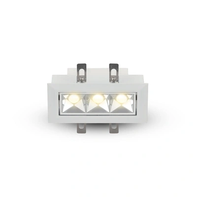 Vonn Lighting Rubik 5" 3-light Led Adjustable Recessed Downlight W/trim 100-277v Beam Angle 34 Degree White