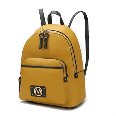 Shop Mkf Collection By Mia K Alice Vegan Leather Backpack Handbag In Yellow