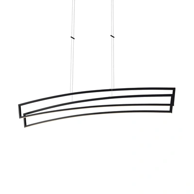 Shop Vonn Lighting Sirius Vmc33440bl 46" Integrated Led Linear Chandelier Lighting Fixture In Black