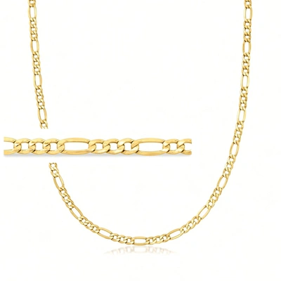 Ross-simons 14kt Yellow Gold 4.2mm Figaro-link Chain Necklace In Gold
