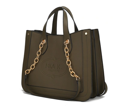 Mkf Collection By Mia K Stella Vegan Leather Women's Tote Bag In Green