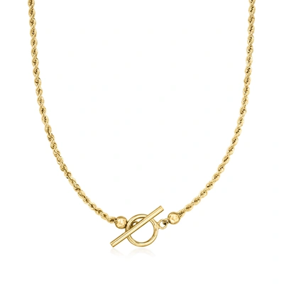 Shop Canaria Fine Jewelry Canaria 2mm 10kt Yellow Gold Rope-chain Convertible Toggle Necklace