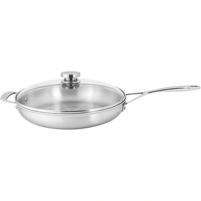 Shop Demeyere Essential 5-ply 12.5-inch Stainless Steel Fry Pan With Lid