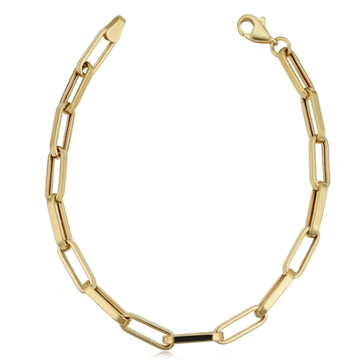 Shop Fremada 14k Yellow Gold Paperclip Chain Bracelet (4.4 Mm, 7.5 Inch)