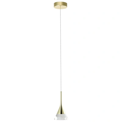 Vonn Lighting Amalfi Vap2211gl 4.75" Integrated Led Pendant Lighting Fixture With Cone Shade, Gold