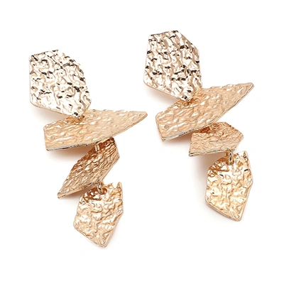 Sohi Gold Plated Designer Drop Earring For Women's In Gold